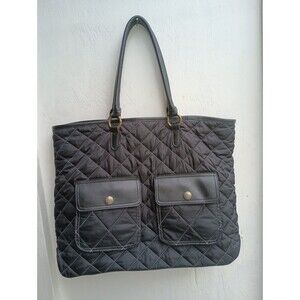 Old Navy Y2K Quilted Pocketbook Black Large Oversized Shoulder Bag Classic